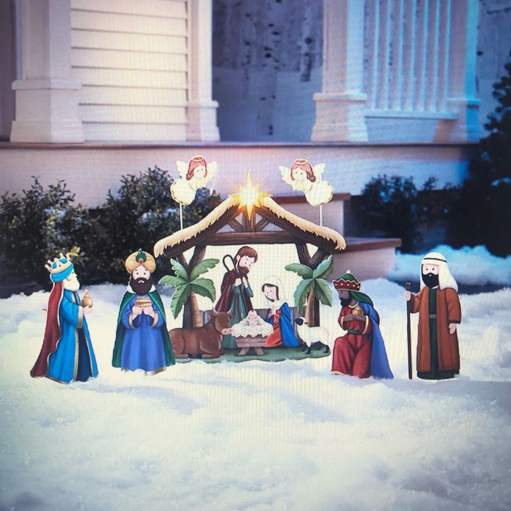 Lighted Nativity Yard Stakes